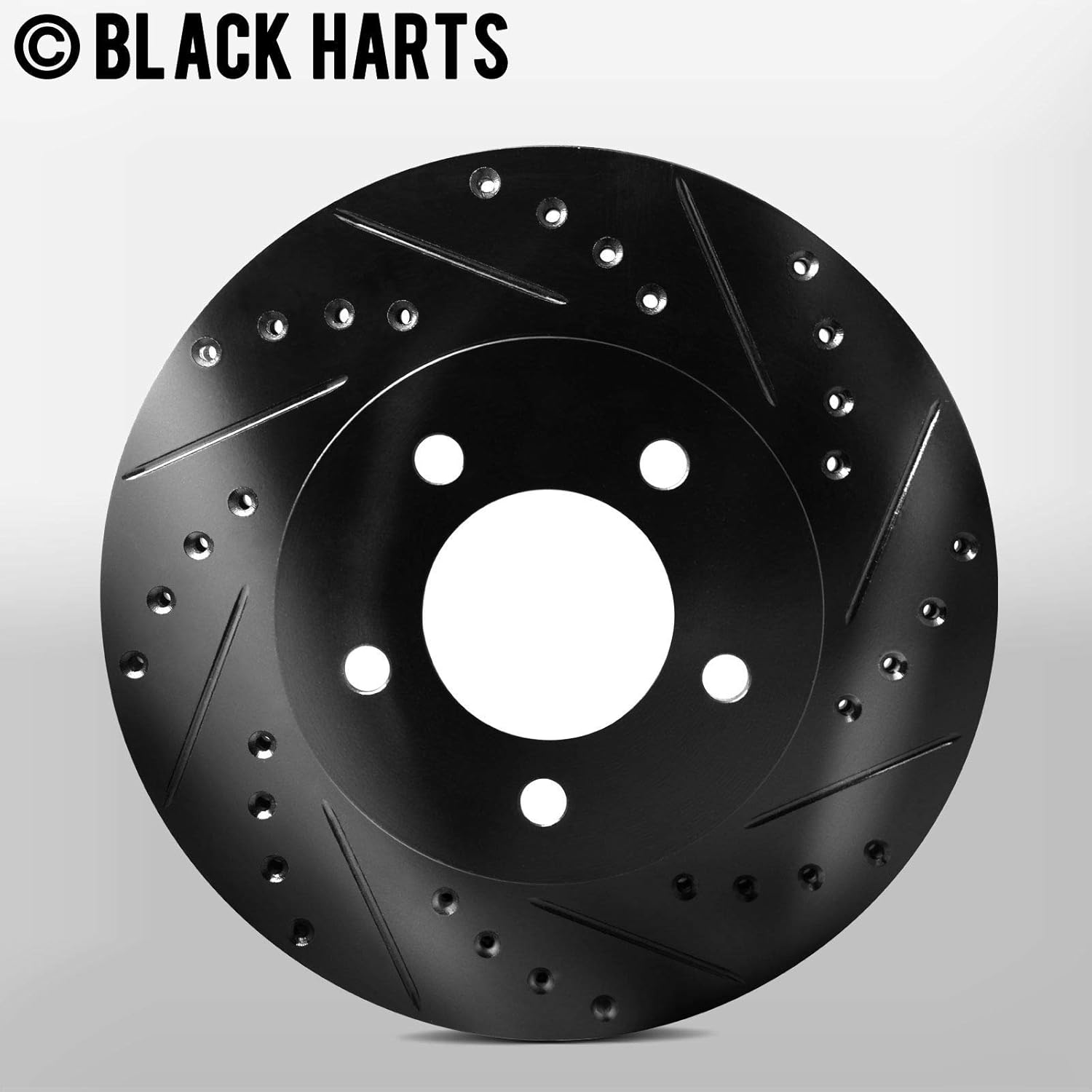 Black Hart Drill/Slot Disc Brake Rotors and Heavy Duty Pad N14260