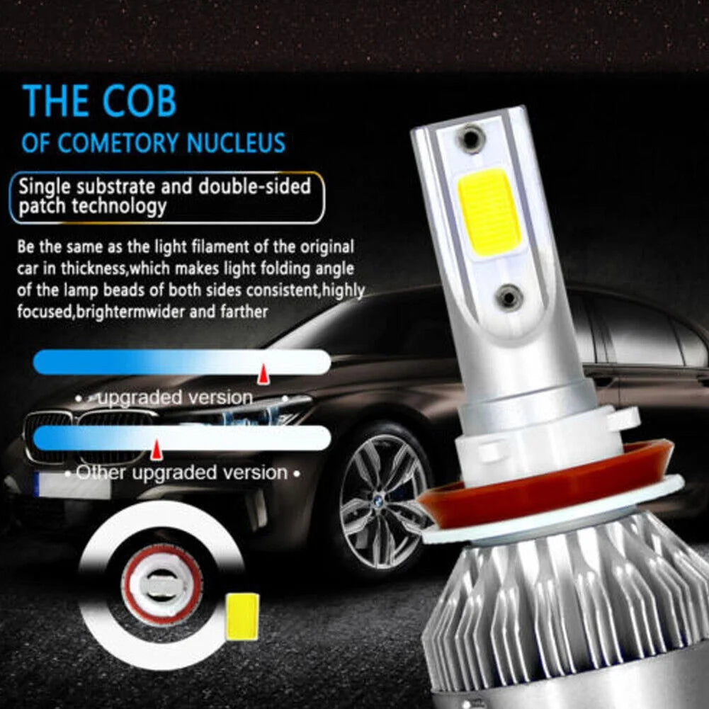 H7 H11 LED Headlight Bulbs Combo Kit 6000K X147