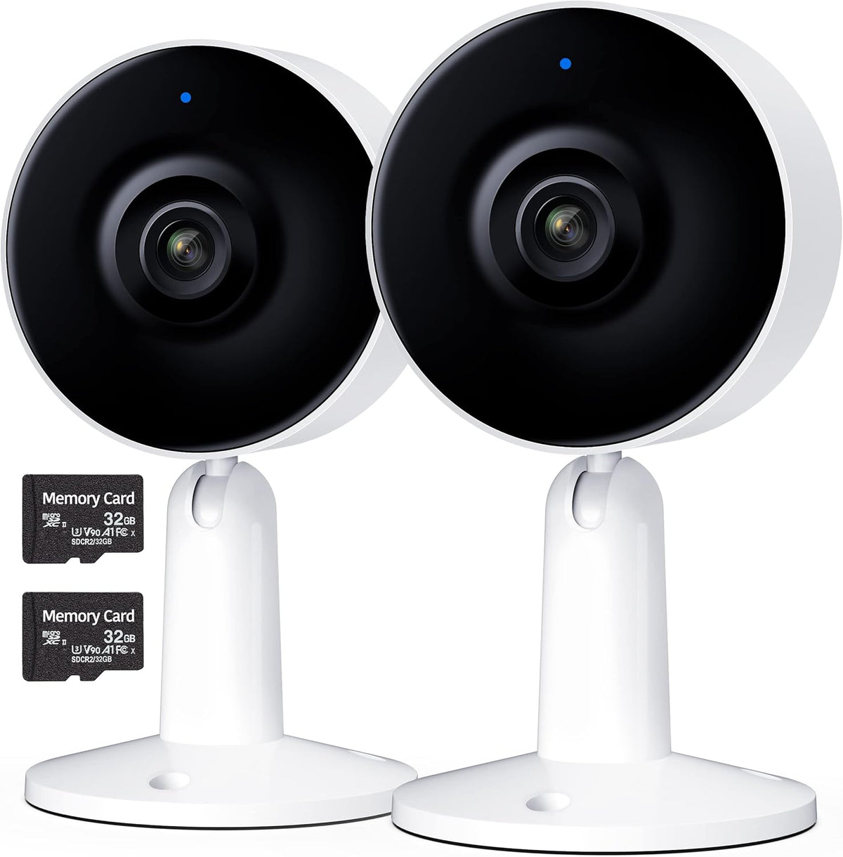 Indoor Home Security Camera 2-Pack, 1080P Full HD, Night Vision, Two Way Audio D1793