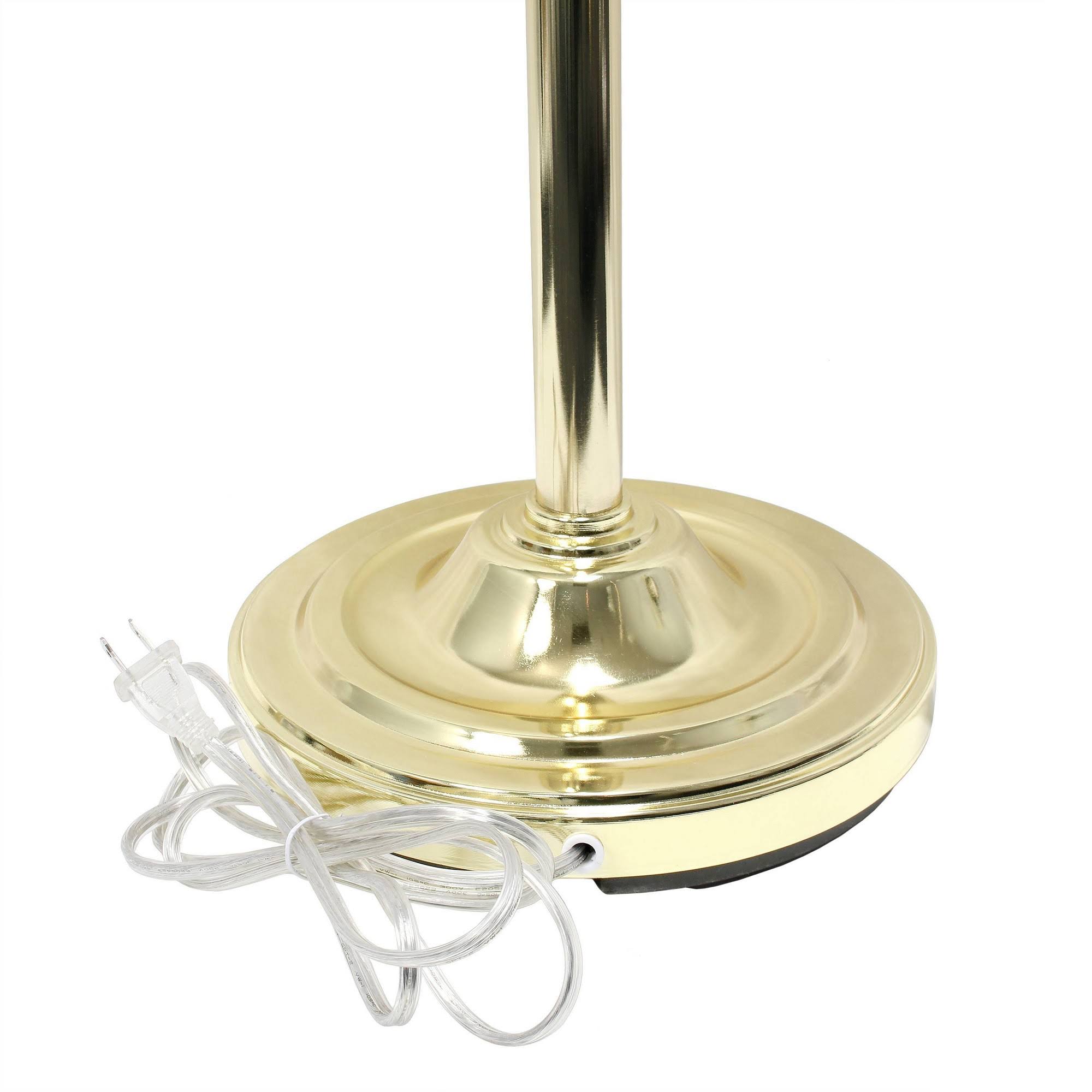 3 Light Floor Lamp with Scalloped Glass Shades V79568