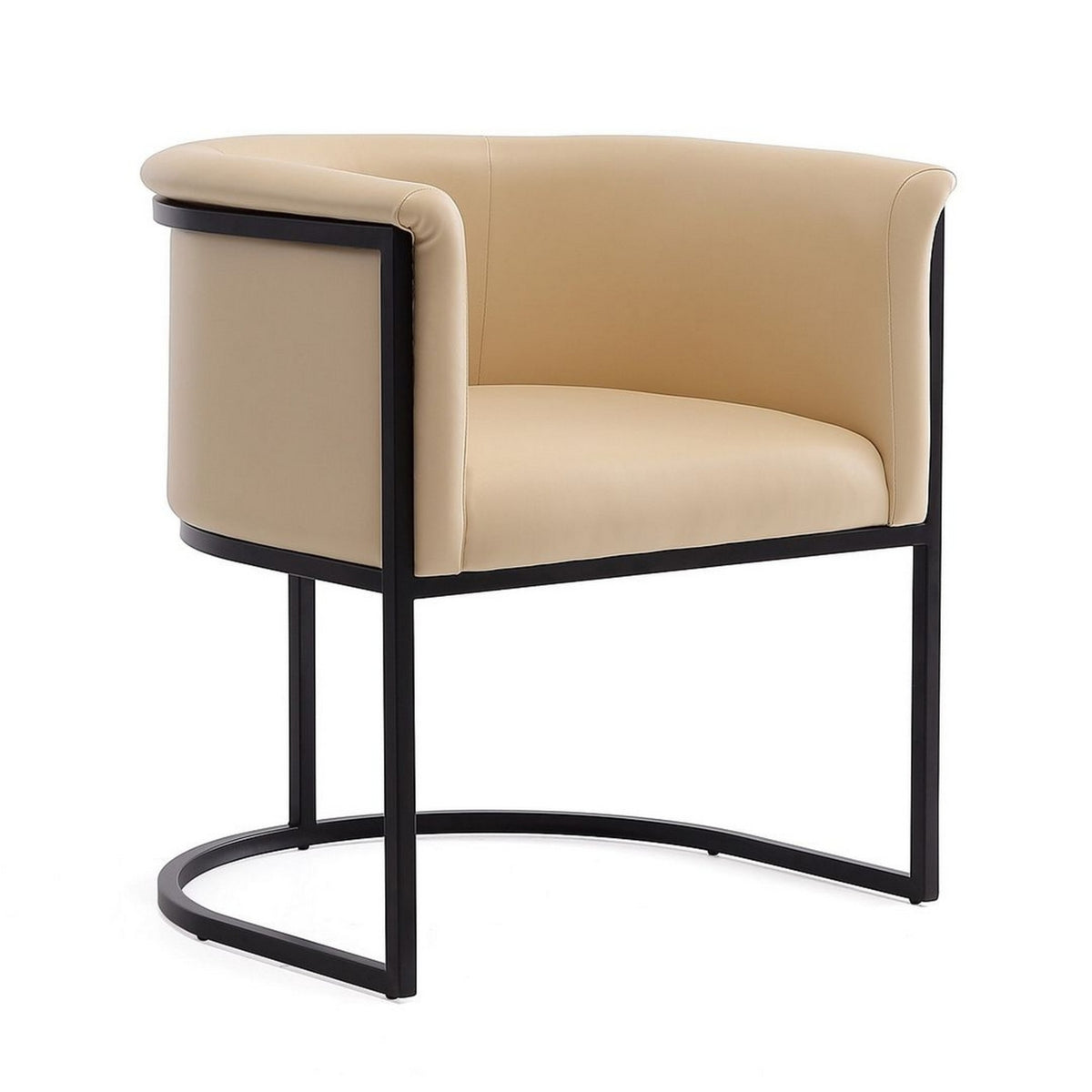 Tan and Black Faux Leather Dining Chair C322610
