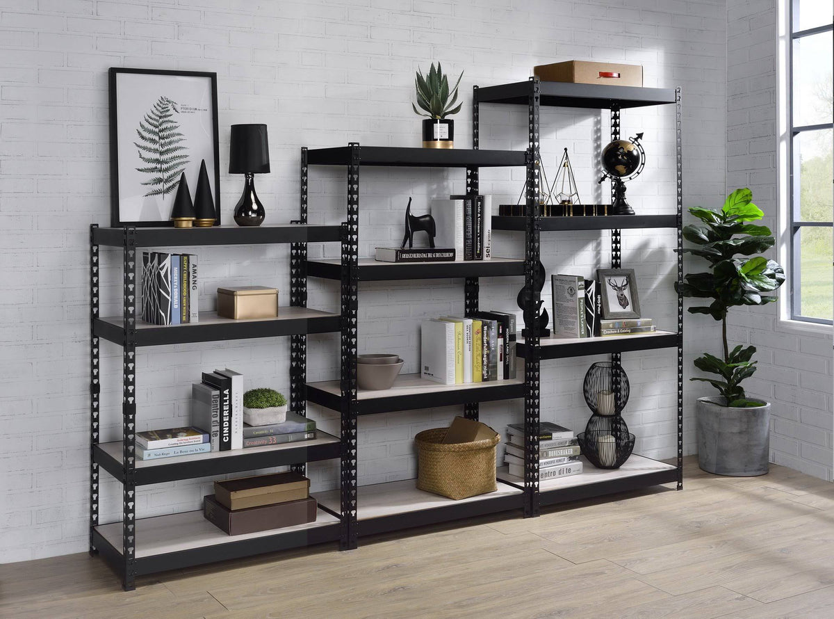 Natural & Black Finish Bookshelf E21298