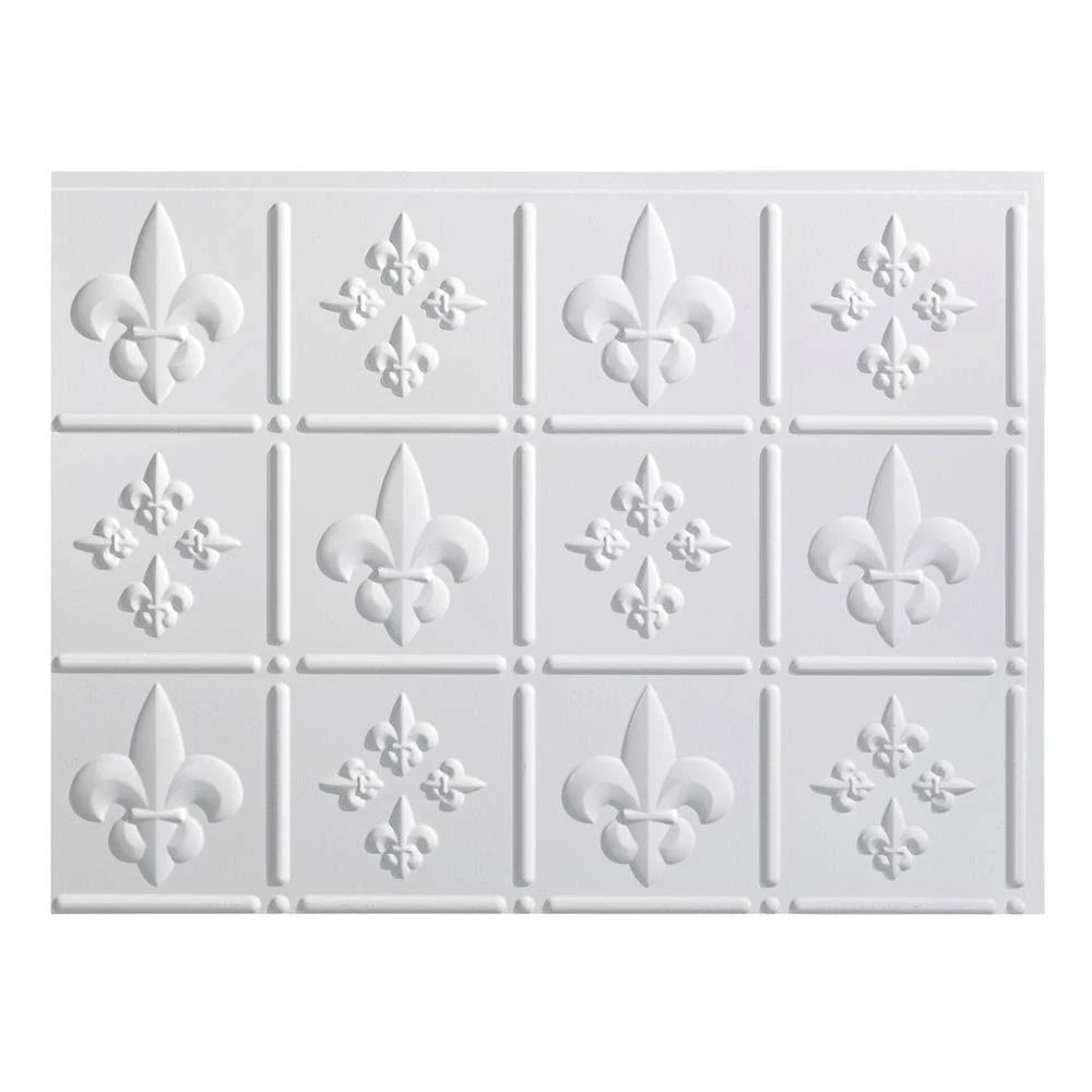 18in x 24in Gloss White Backsplash Panel (5 Pack) S278051