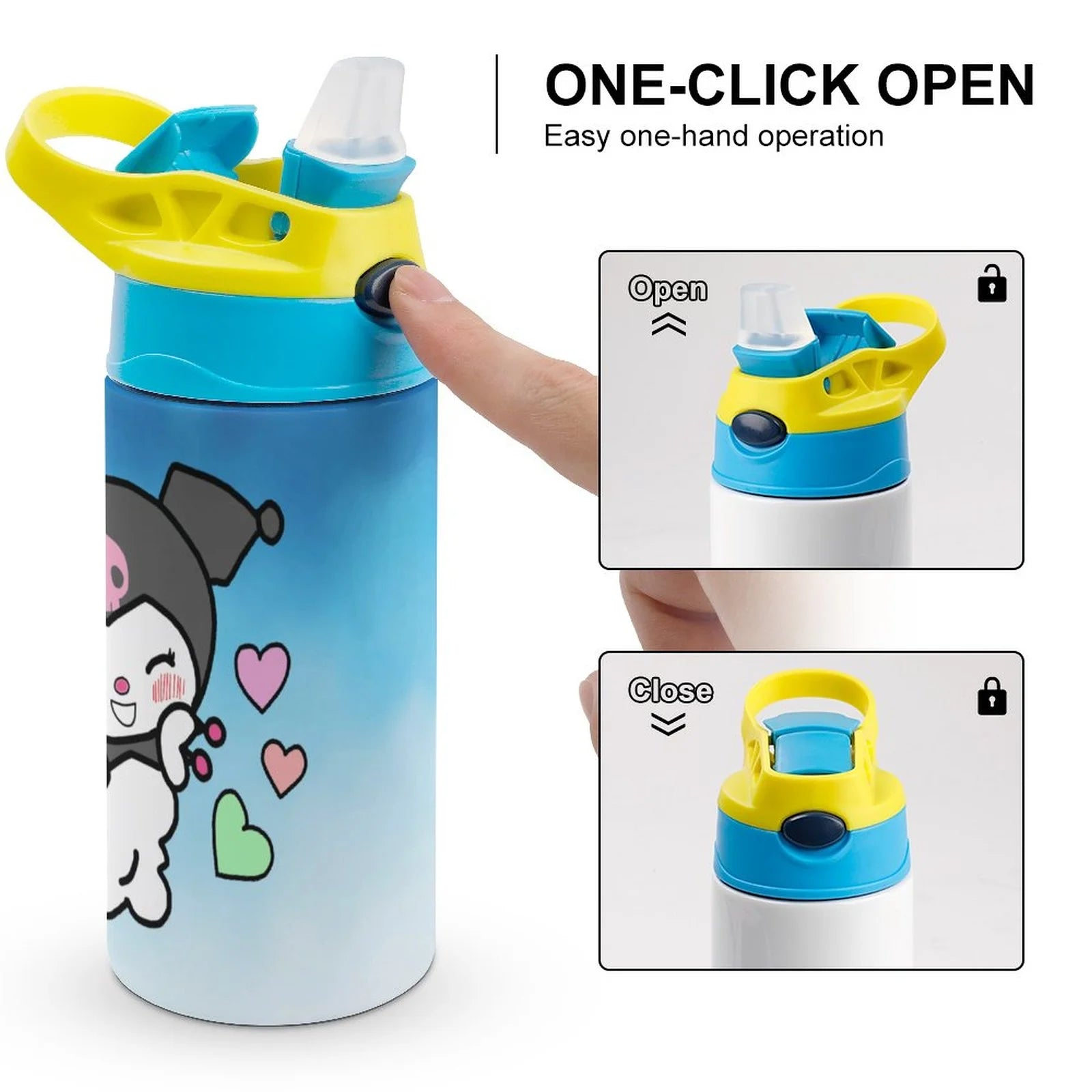 Stainless Steel Vacuum Insulated Water Bottle With Straw P698578