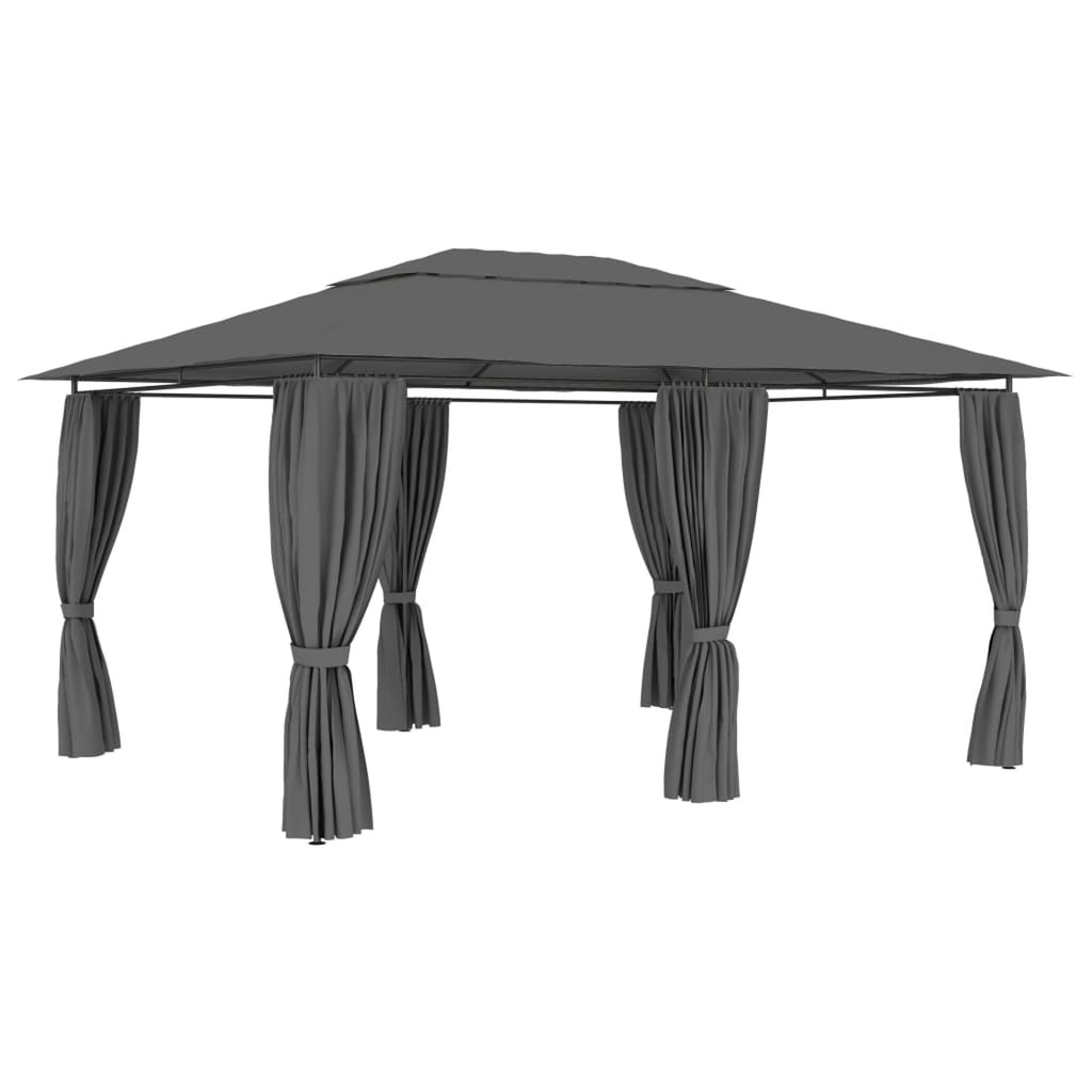 Garden Marquee with Curtains 157.4"x118.1" Anthracite X492926