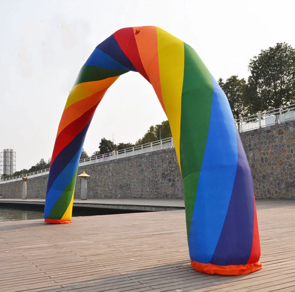 10M Inflatable Rainbow Arch with PU Coated with 110V Blower W137