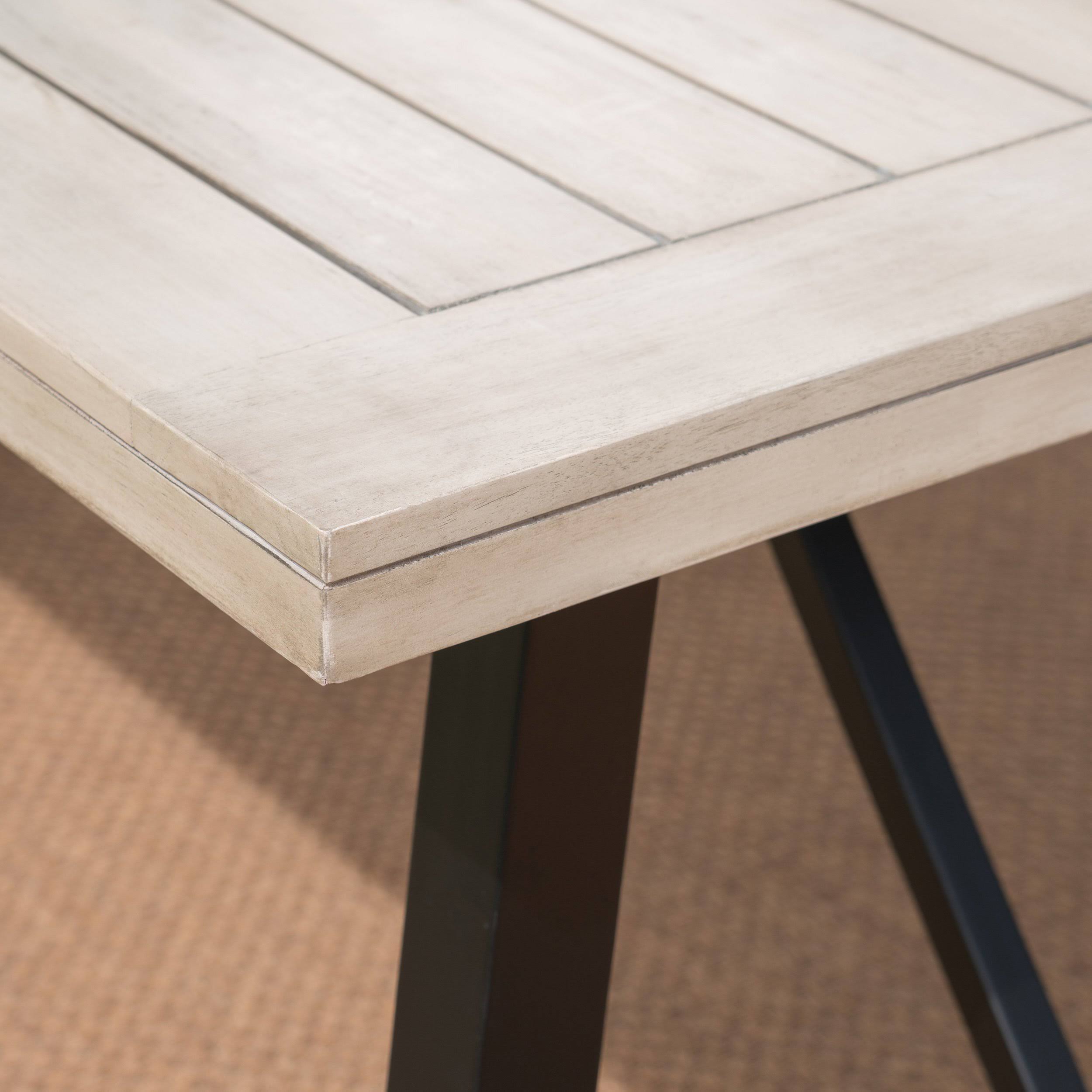 Light Grey Finish Acacia Wood Dining Table X647
