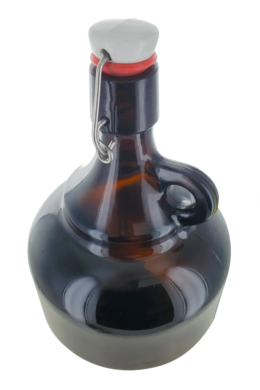 2 Liter Amber Flip Top Growler J364