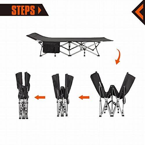 Oversized Heavy Duty Folding Camping Cot with Aluminum Frame R886